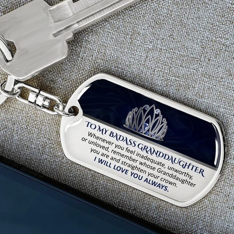 Personalized inspirational keepsake keychain, customize for any family member, 'Believe' design