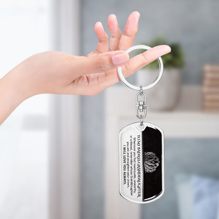Inspirational keychain gift for daughter, heart-shaped charm, 'Love You Forever' engraving