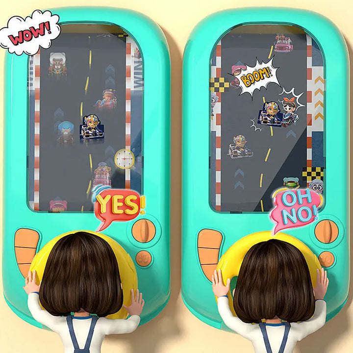 Educational Raceriq steering wheel toy for kids, teaching driving skills & boosting learning.