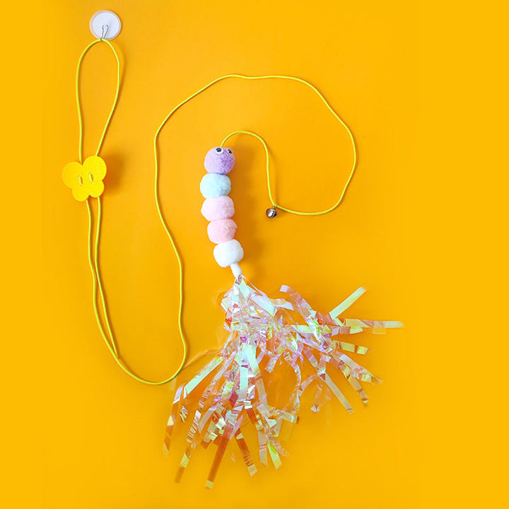 Texture and material details of the plush mouse cat toy, designed for feline enjoyment and durability