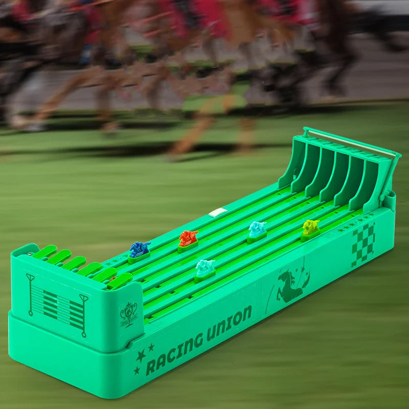 Two players intensely focused on their moves during a game of Interactive Horse Racing