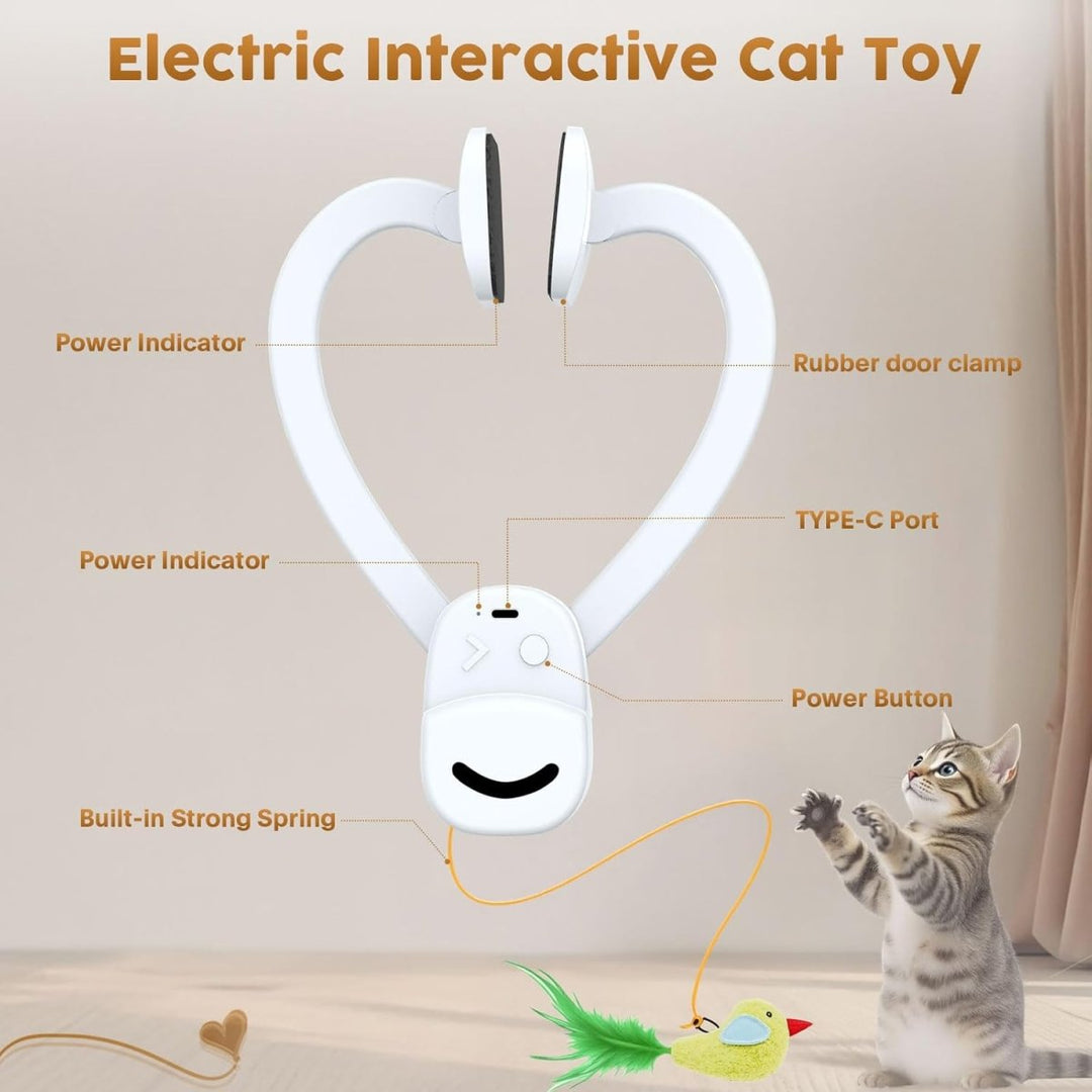 Interactive bird toy for indoor cats, providing stimulating motion-activated play & much-needed activity.