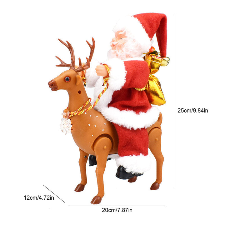 Interactive Christmas decor: a musical climbing Santa plush toy, great for festive display
