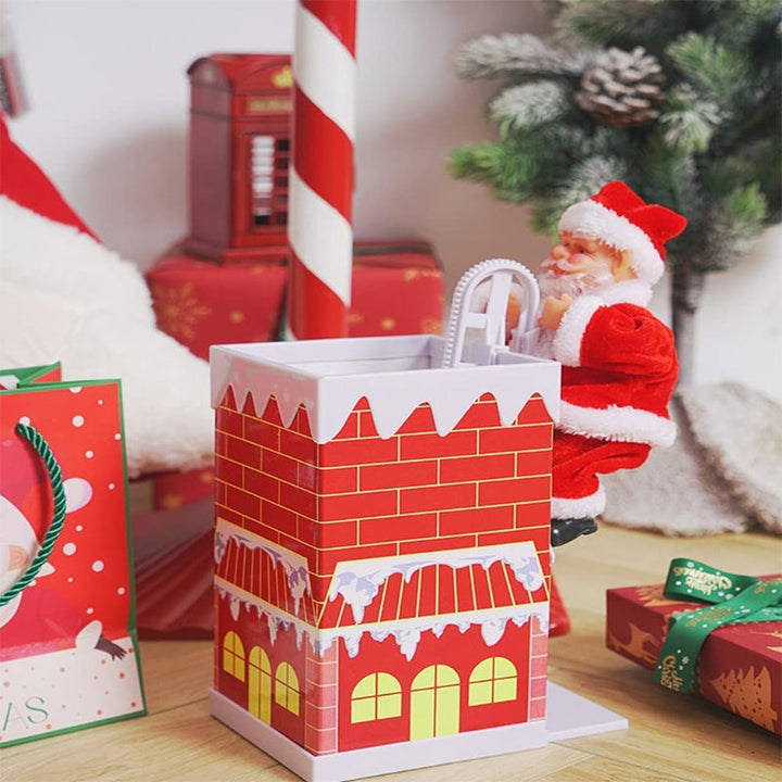 Electric Santa toy for Christmas, climbing and singing, perfect holiday decoration