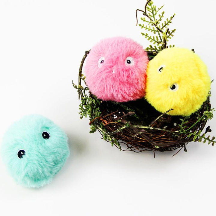 Durable pet play ball toy designed for cats, featuring engaging sounds and catnip