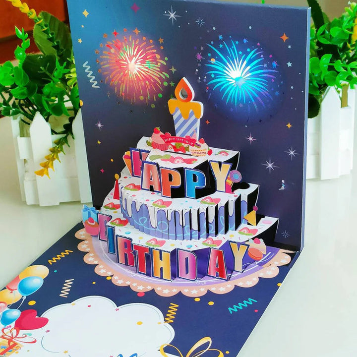 Interactive Light-Up Music Birthday Greeting Card, perfect for children and adults, a special gift