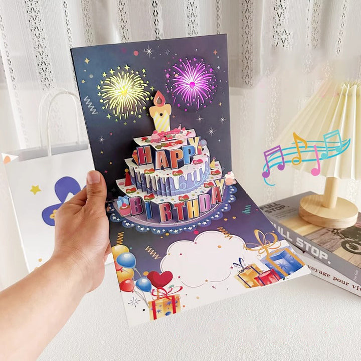 Interactive Greeting Card, musical and light-up, 'Happy Birthday' theme, an exciting and thoughtful gift