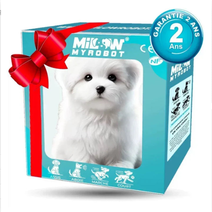 Interactive walking plush puppy toy, Barkle brand. Soft, realistic, and cuddly electronic pet for kids' pretend play.