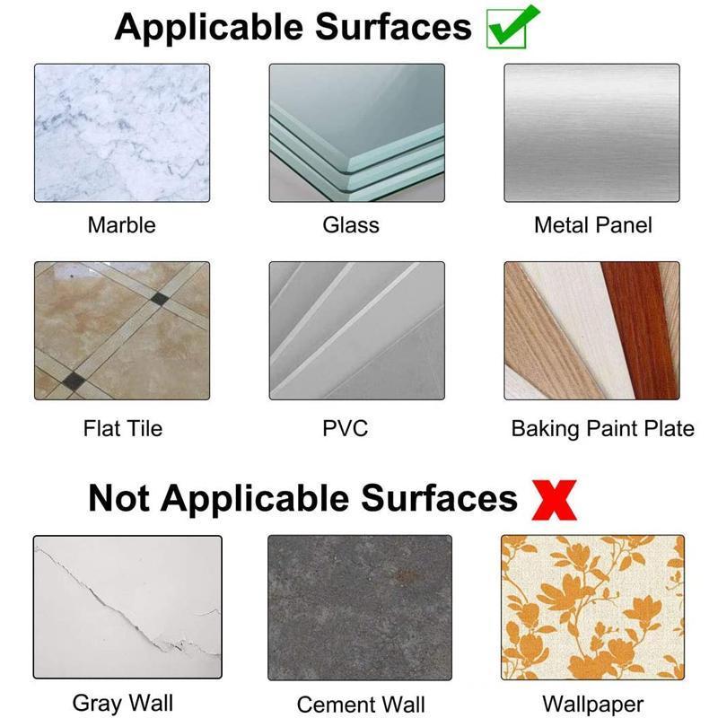 Invisible adhesive hooks applied to a tiled wall, demonstrating damage-free mounting
