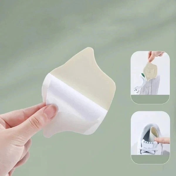 Soft gel heel cushions, invisible design for foot care & ultimate shoe comfort. Anti-slip protection & snug fit.