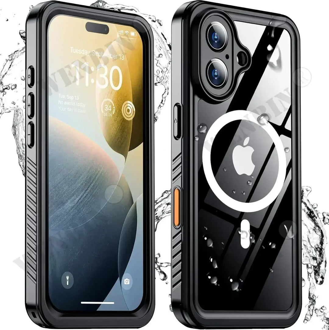 High-performance waterproof iPhone diving case with magnetic fit, ensuring full phone protection for outdoor use.