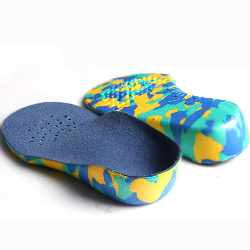 Comfortable orthopedic inserts for kids with flat feet, providing arch support & pronation control for active children.