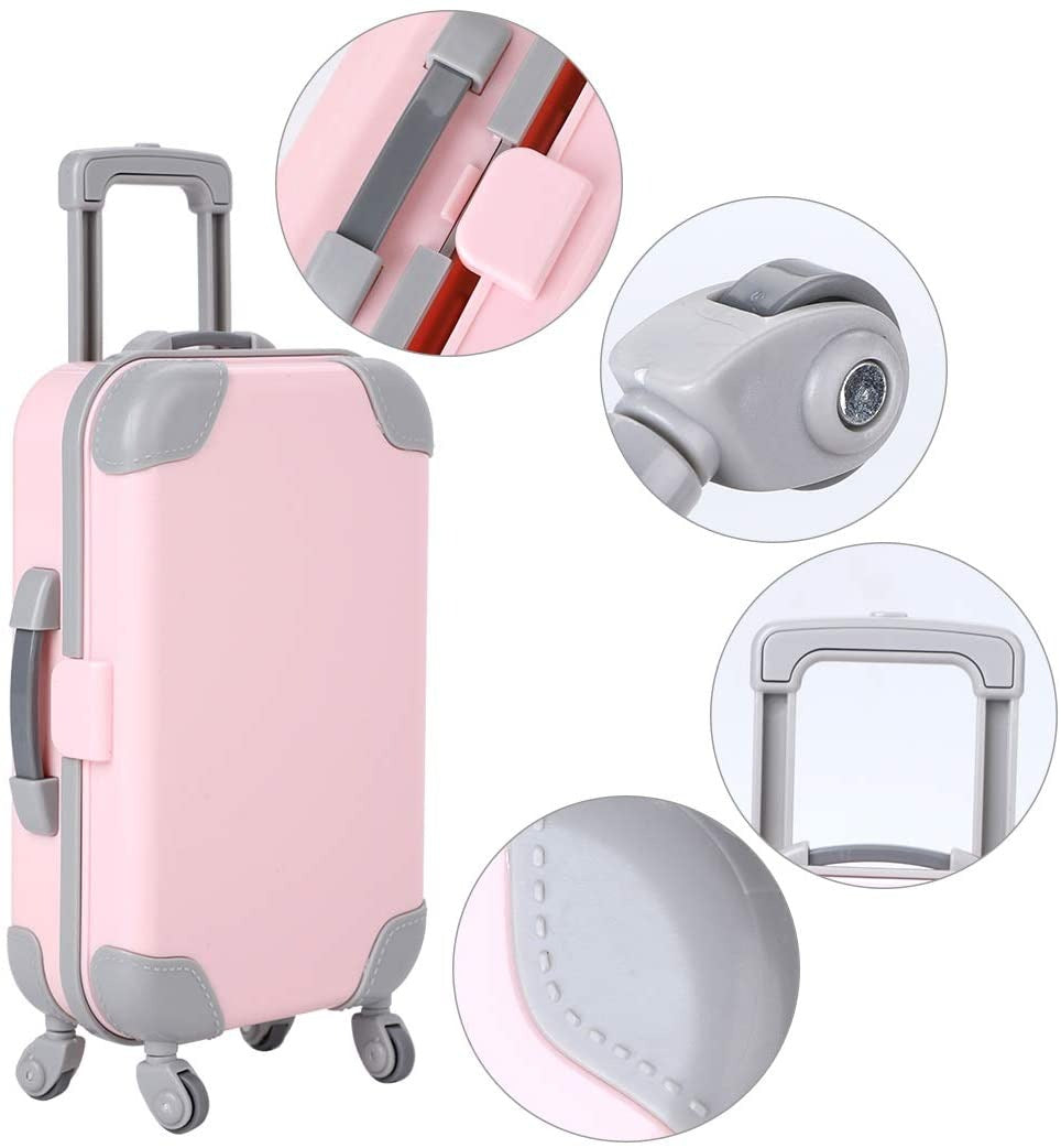 18-inch kids' doll travel suitcase, a durable toy accessory for imaginative pretend play & doll travel.