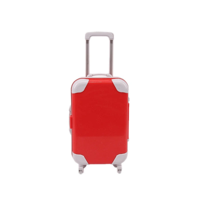 Kids' doll travel suitcase for pretend play, 18-inch accessory for imaginative doll adventures & toy luggage.