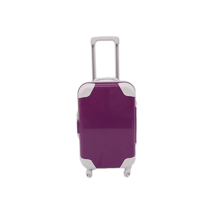 Kids' doll suitcase with working handle, 18-inch toy luggage for immersive pretend play & doll travel.