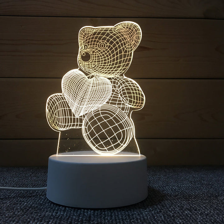 Cute Kids' 3D Magical Penguin Night Light, a touch control nursery lamp, great homedecor.