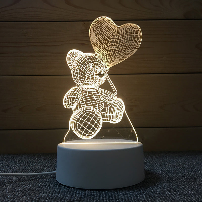 Kids' 3D Magical Spaceman Night Light, a unique LED giftforkids with touch-sensitive base.