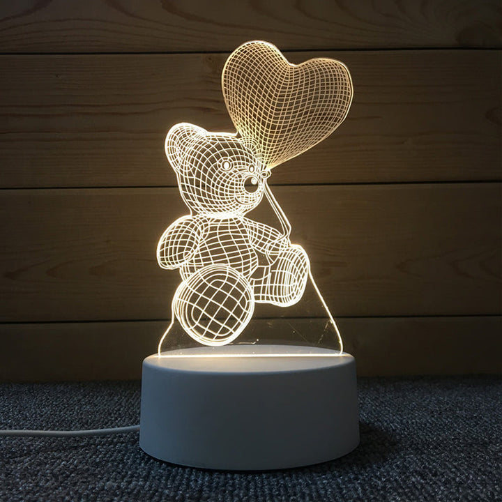 Kids' 3D Magical Spaceman Night Light, a unique LED giftforkids with touch-sensitive base.