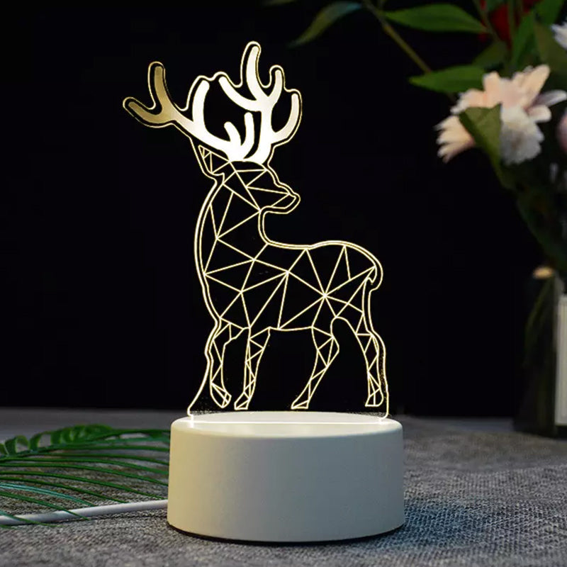Kids' 3D Magical Car Night Light, a cool LED portablelight for playrooms and bedrooms.
