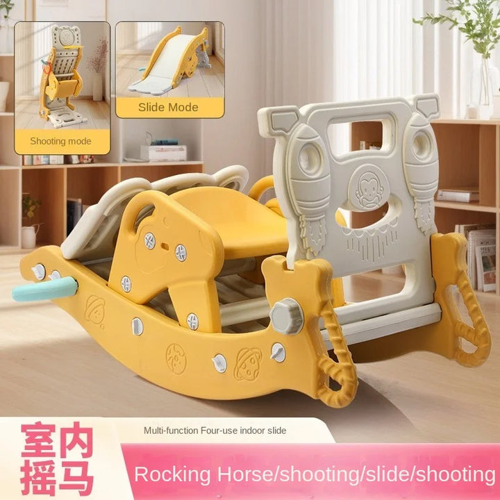Versatile Kiddimorph 4-in-1 activity center for kids: slide, rocker, climb. Toddler indoor/outdoor playset.
