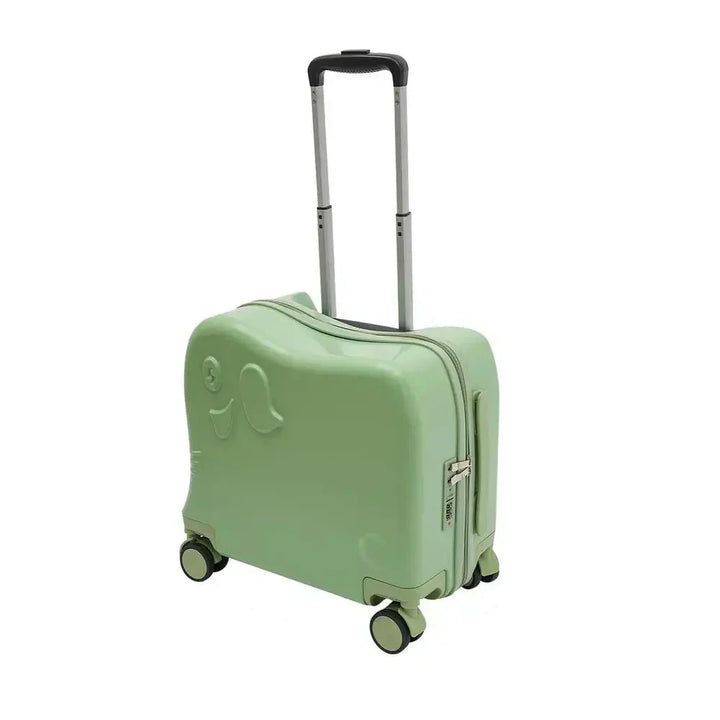 Children's elephant trolley ride-on luggage. Cartoon kids suitcase, great for child travel & weekend trips.