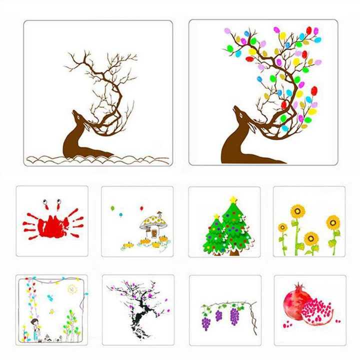 Assortment of non-toxic, washable finger paints from the Kids' Creative Finger Painting Art Kit
