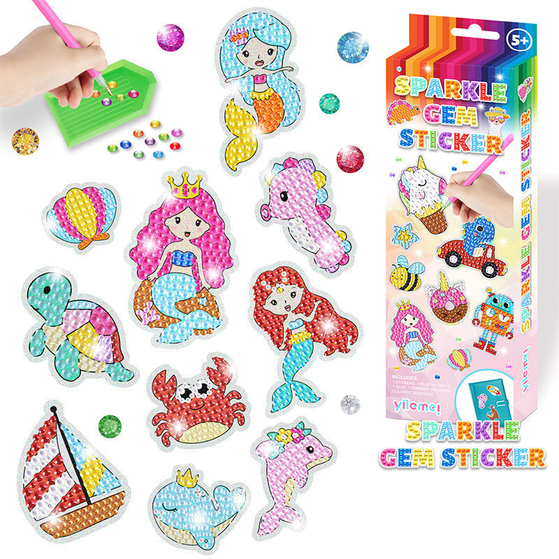 Fun kids' DIY diamond painting featuring a lion cartoon, an engaging art and craft activity