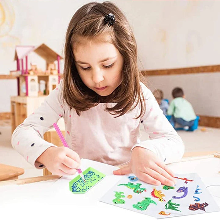 Educational kids' DIY diamond painting featuring a princess, ideal for young crafters & art development