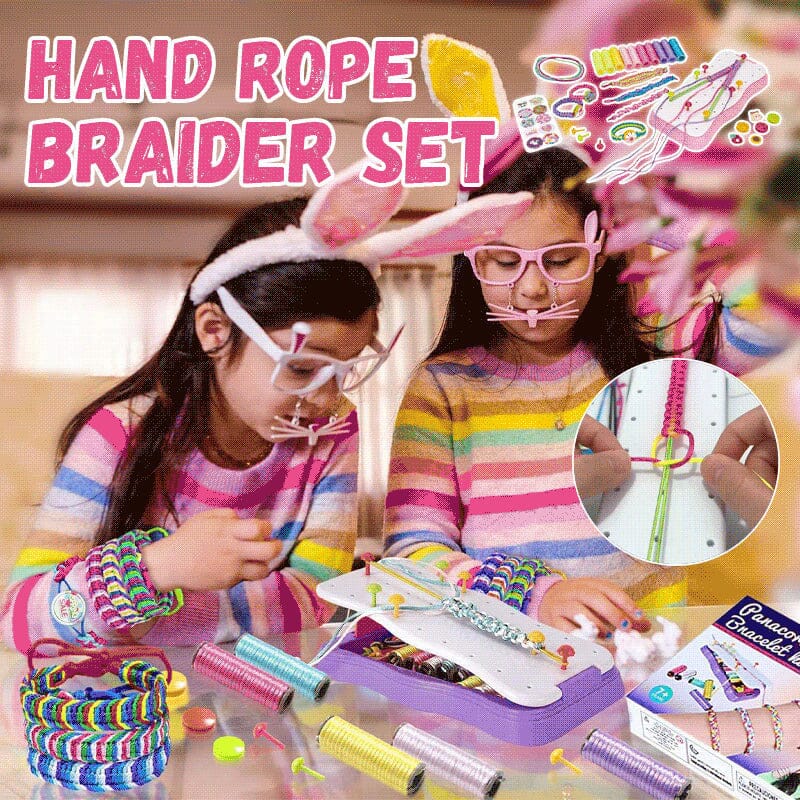 Open Kids DIY Friendship Bracelet Making Kit showcasing all components neatly organized