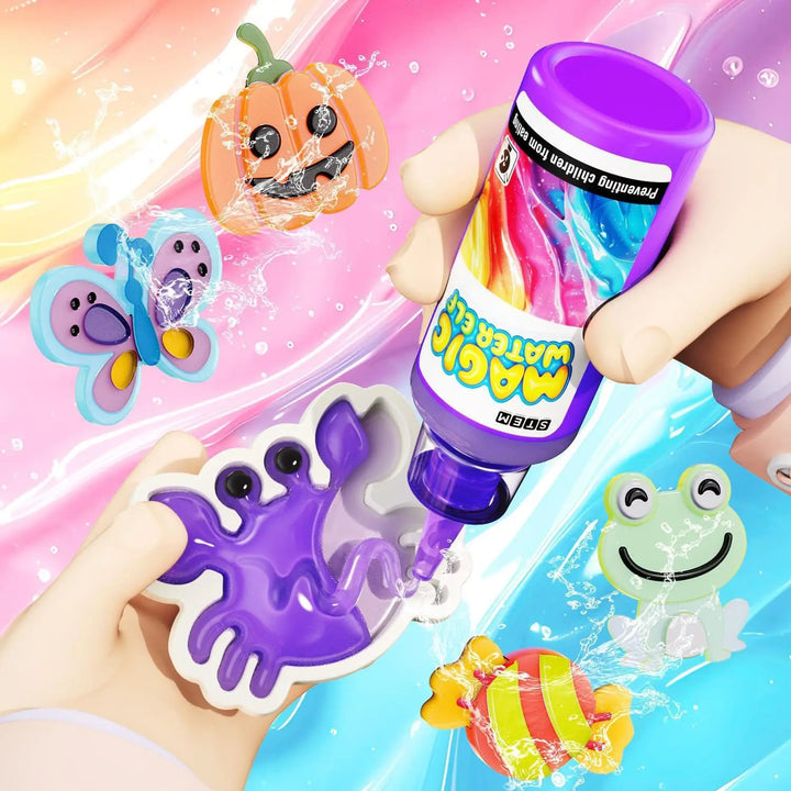 Kids' DIY Gel Art Craft Kit Aqualume, creative mold activity for sensory play & educational fun. Great children's toy.