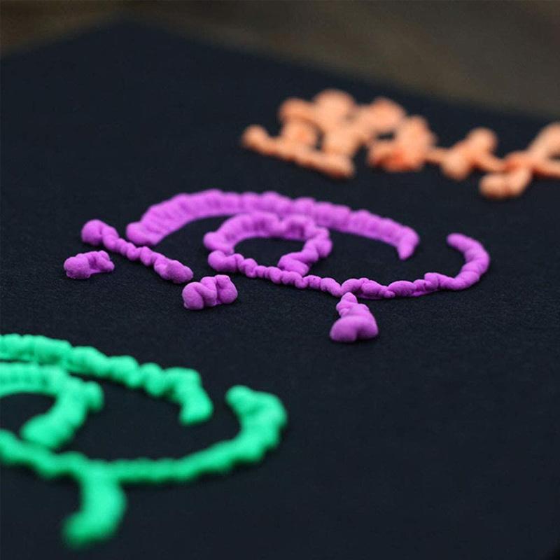 Kids drawing with Puffy 3D Popcorn Pens, creating unique textured art on paper