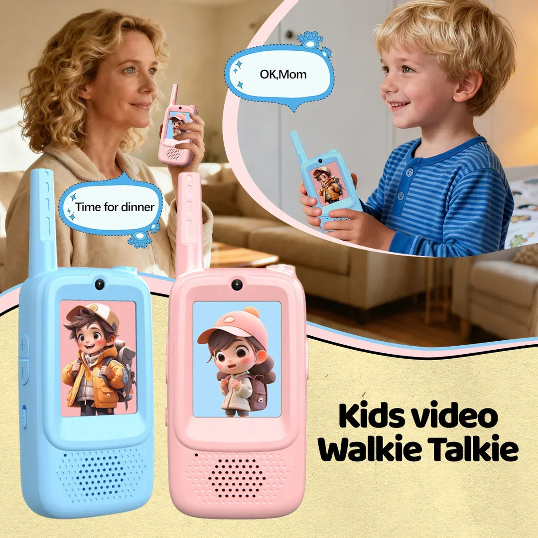 Interactive EchoPals kids' video walkie talkie showing clear real-time video communication.