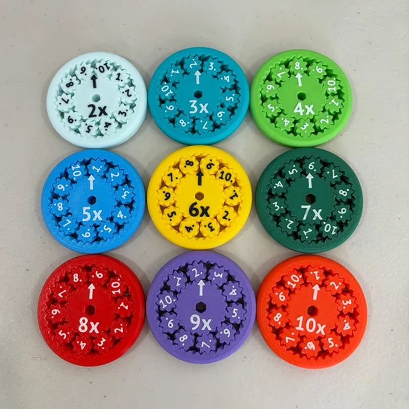 Student's desk with a Math Fidget Spinner, helping with homework and focus