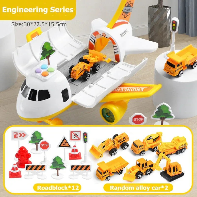 Complete interactive emergency airplane playset, a durable 20-in-1 vehicle toy for creative kids.