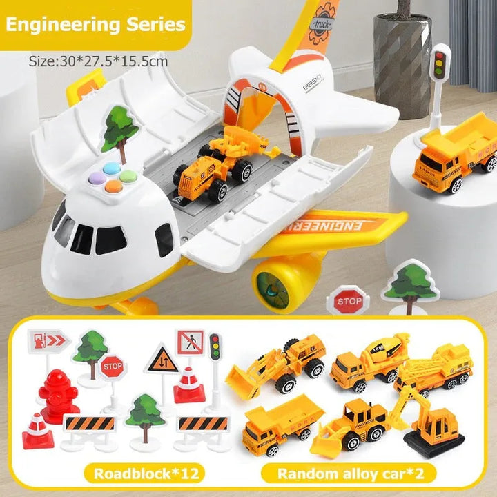 Complete interactive emergency airplane playset, a durable 20-in-1 vehicle toy for creative kids.