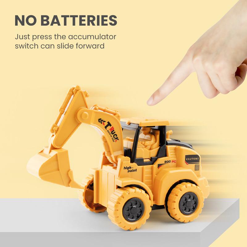 Kids' Friction Powered Engineering Vehicle Toys