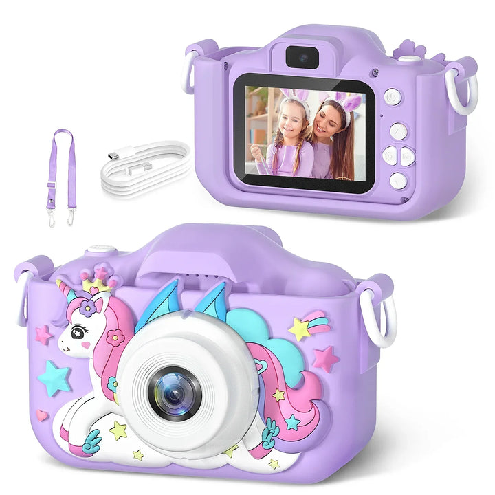 Ergonomic Unicapture kids digital camera, perfect for small hands to explore photography & creative fun.