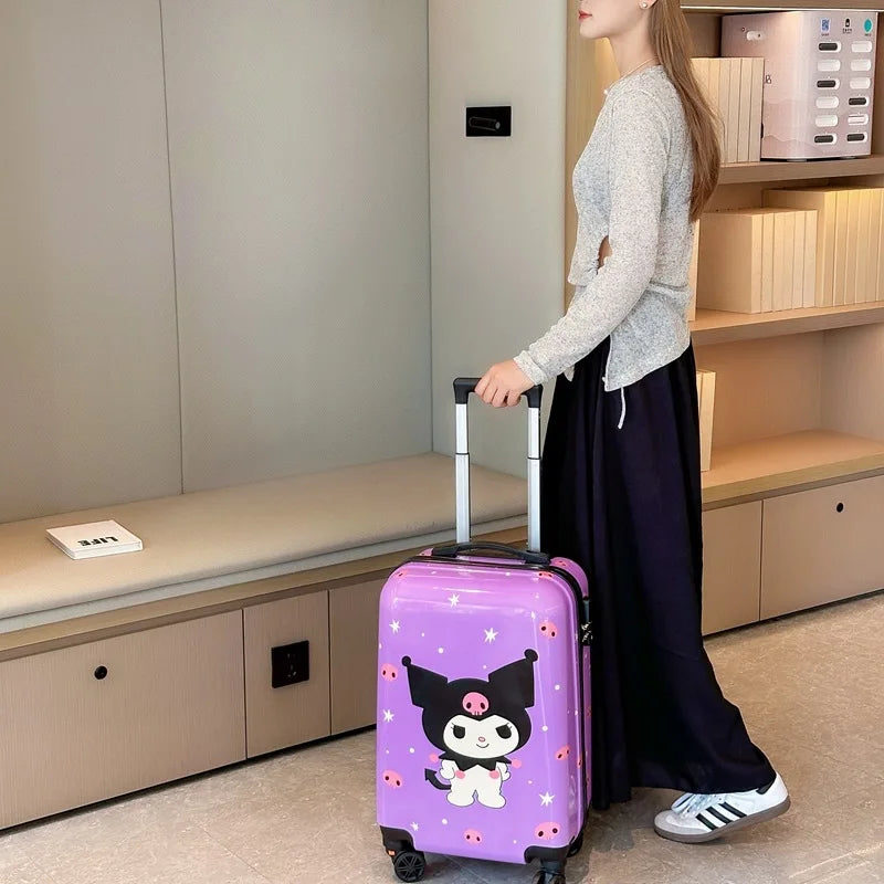 Kids hard shell travel suitcase & organizer bag. Durable children's luggage with spinner wheels.