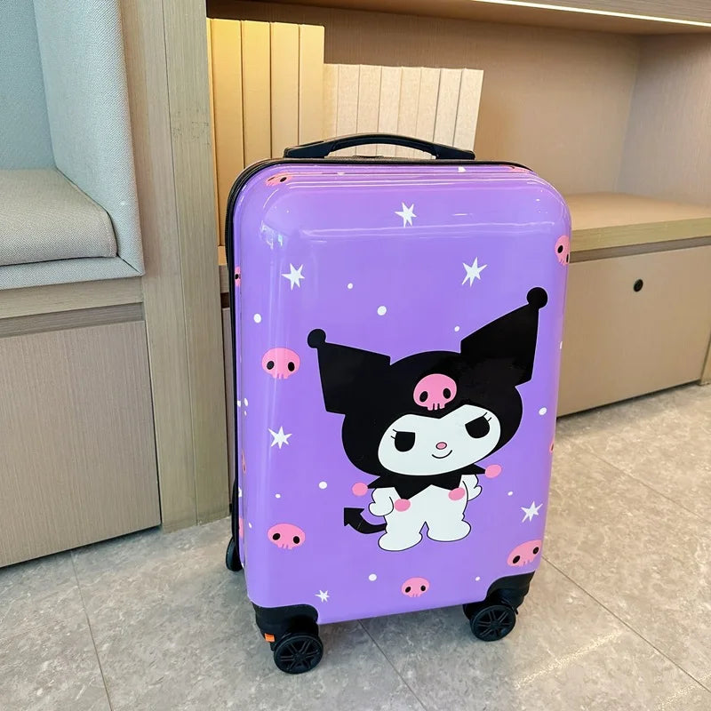 Cartoon hard shell children's luggage & organizer bag. Perfect carry-on for little travelers.