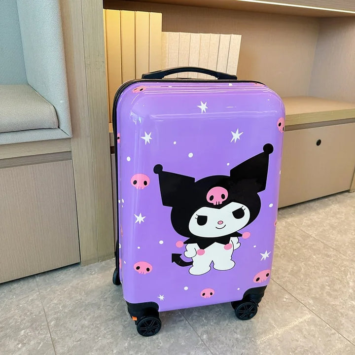 Cartoon hard shell children's luggage & organizer bag. Perfect carry-on for little travelers.