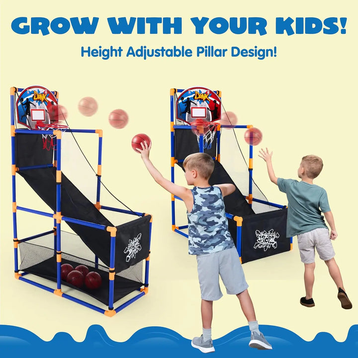 Fun gift for kids: indoor/outdoor basketball hoop set, promoting active play.