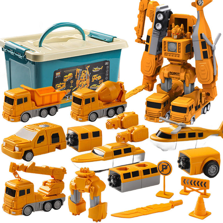 Premium magnetic engineering vehicle construction set, educational kids gift