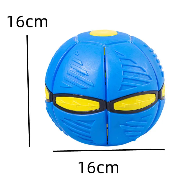 Dynamic Orbexa light-up transforming ball that flattens into a disc, perfect for active kids' outdoor sports.