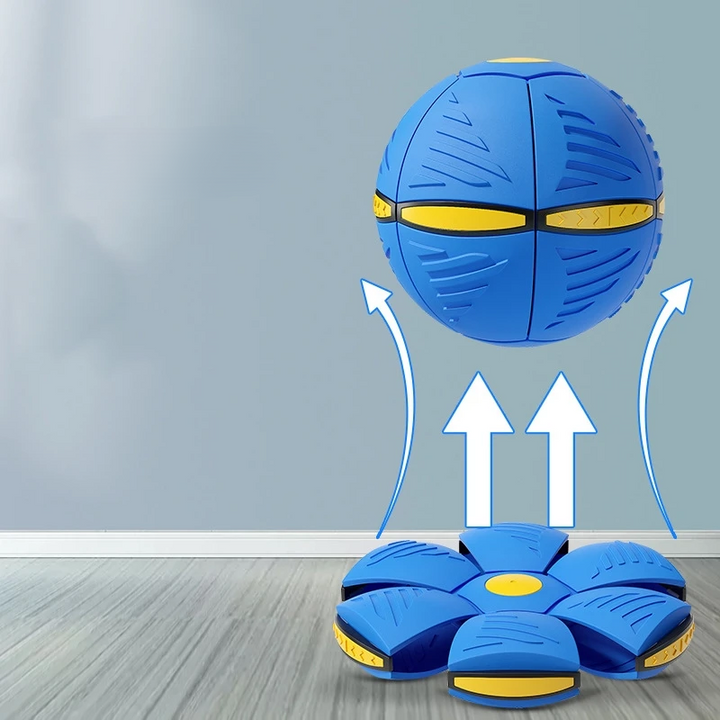 Fun Orbexa transforming light-up flying toy, a durable ball and disc for active outdoor kids' entertainment.