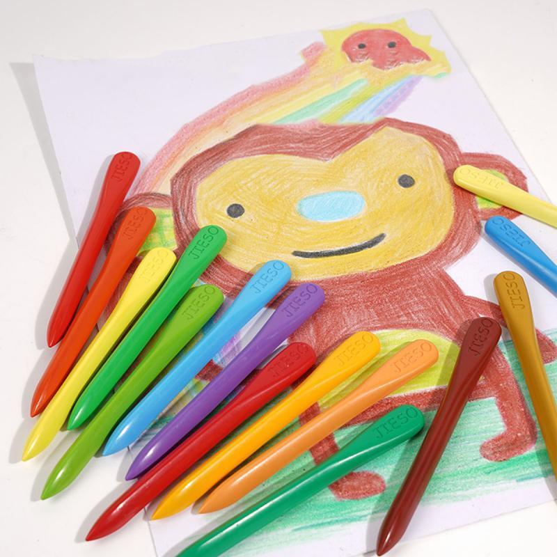Kids' organic bean-shaped crayons set, non-toxic for children's art projects and education