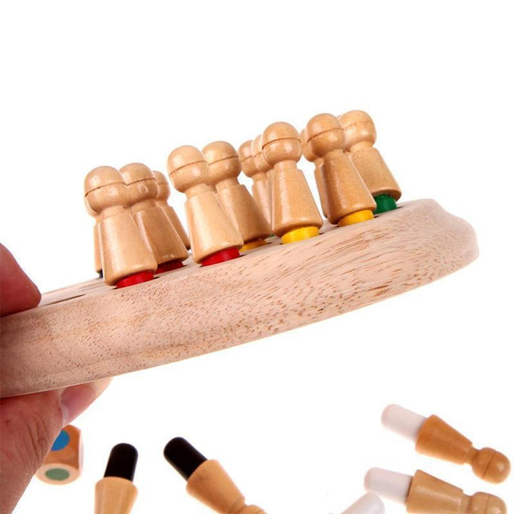 Gift-ready Wooden Memory Chess Game box, an educational brain training toy for children