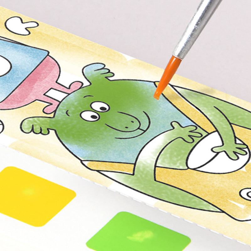 Educational art gift for children: pocket-sized watercolor painting set