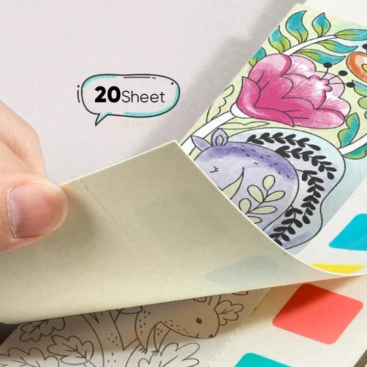 Educational toy: portable watercolor painting book, perfect for travel fun