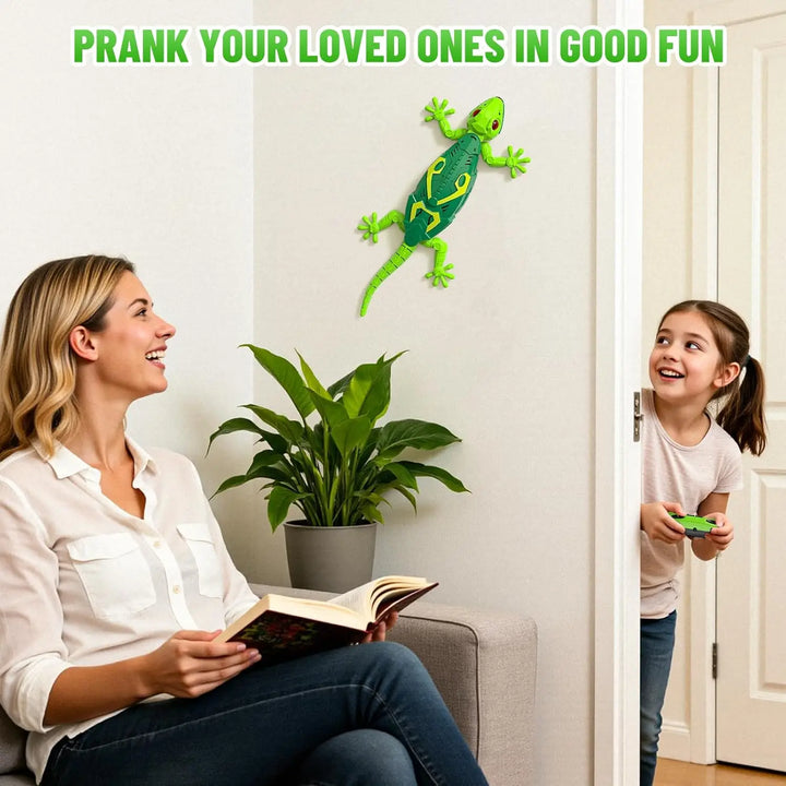 Rechargeable Geckotron RC toy for children, climbing ceilings and walls with ease.