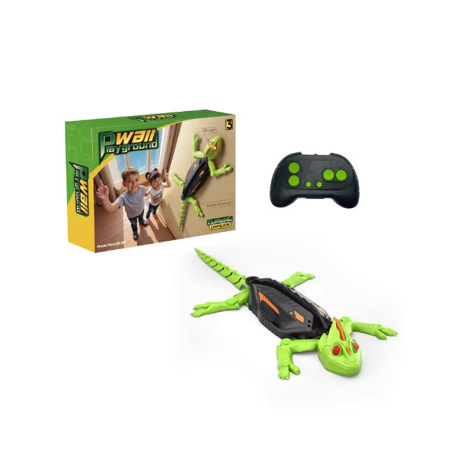 Dynamic Geckotron remote control wall climbing toy for kids, an innovative RC electronic toy.